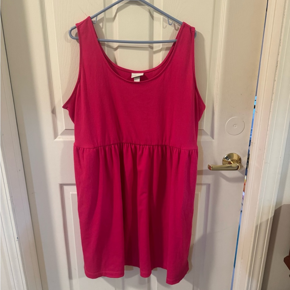 Sleeveless Pink Dress with Pockets